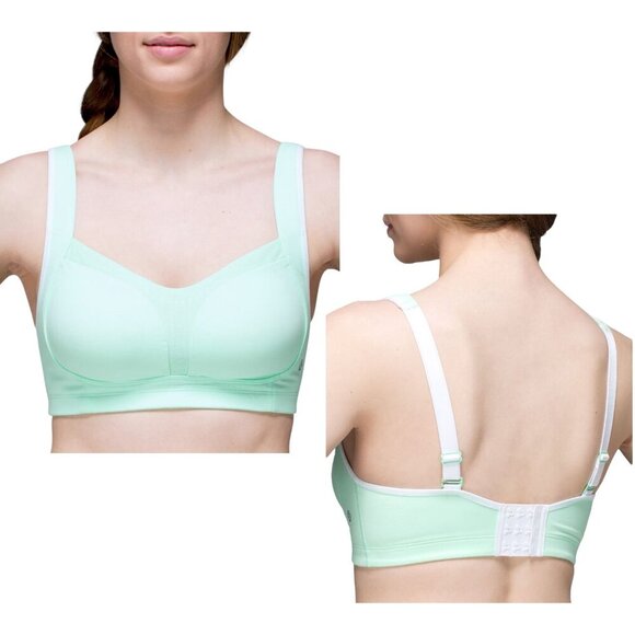 Lululemon - Women's 'Ta Ta Tamer' Sports Bra, Two-Tone - Green/Blue, Size 34D - Picture 1 of 16